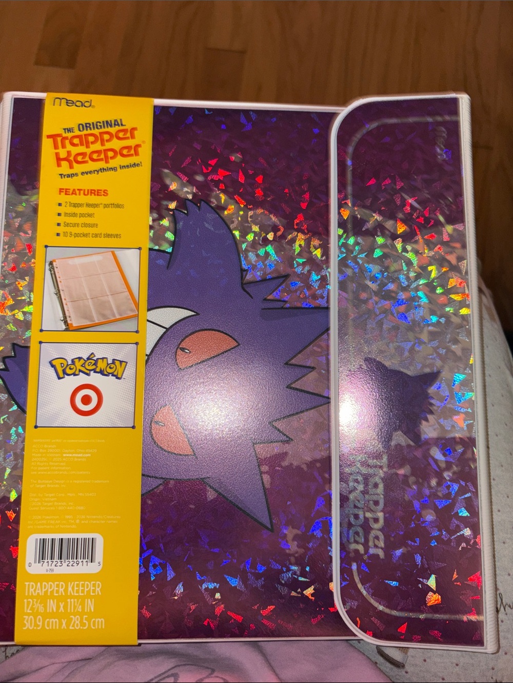 Mead Pokémon Gengar Trapper Keeper - Purple Holographic